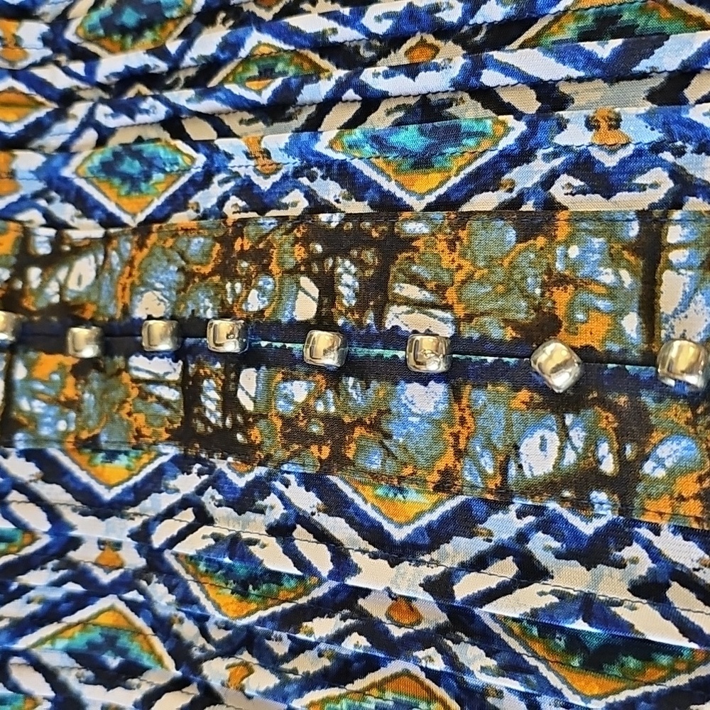 Rabbit Rabbit Rabbit Blue Fabric Label. Size 12. Easy Pop Over.silver Beads. - Picture 9 of 12
